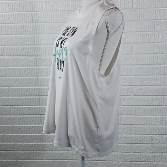 Nike Dri Fit Muscle Tee White - Picture 3 of 12